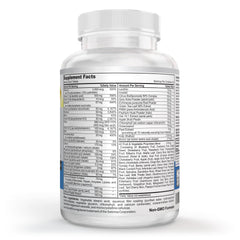Colorful greens and capsules representing whole-food nutrients for daily wellness.