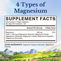 Capsules from Vitalitown Magnesium Complex highlighting bioavailable forms