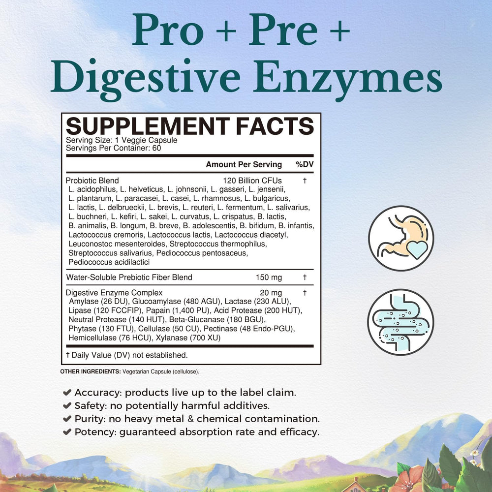 Vitalitown Probiotics capsules for daily digestive support.