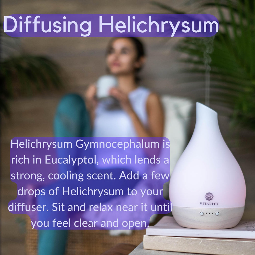 Vitality Helichrysum oil massaged onto tense areas
