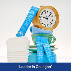 Close-up of Vital Proteins collagen peptides packets for easy daily use.
