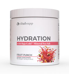 VITALSUPP Electrolyte Powder zero sugar pour for keto-friendly hydration.