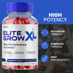 Vitaluxa Elite Grow XL Gummies closeup reveals chewy texture.