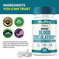 Vitaluxa GLPro bottle pour demonstrates a simple daily intake.