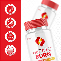 Vitaluxa Hepato Burn bottle on a desk in a modern space