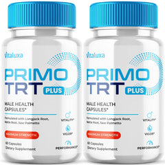Vitaluxa PrimoTRT pills bottle front view for daily performance support