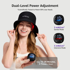 VITALY red light cap breathable materials for everyday wear