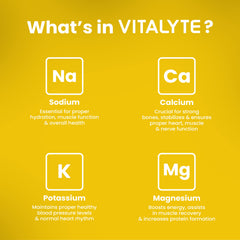 Vitalyte lemon powder pour into water for quick mixing.