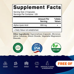 Vitamatic ALA capsules close-up for daily antioxidant support.
