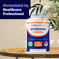 Vitamatic Berberine non-GMO seal indicating ingredient integrity