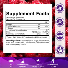 Six-bottle Vitamatic Biotin Gummies bundle for convenient daily use