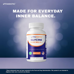 Vitamatic Glycine label highlights non-GMO purity
