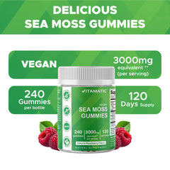 Non-GMO Vitamatic gummies branding on packaging.