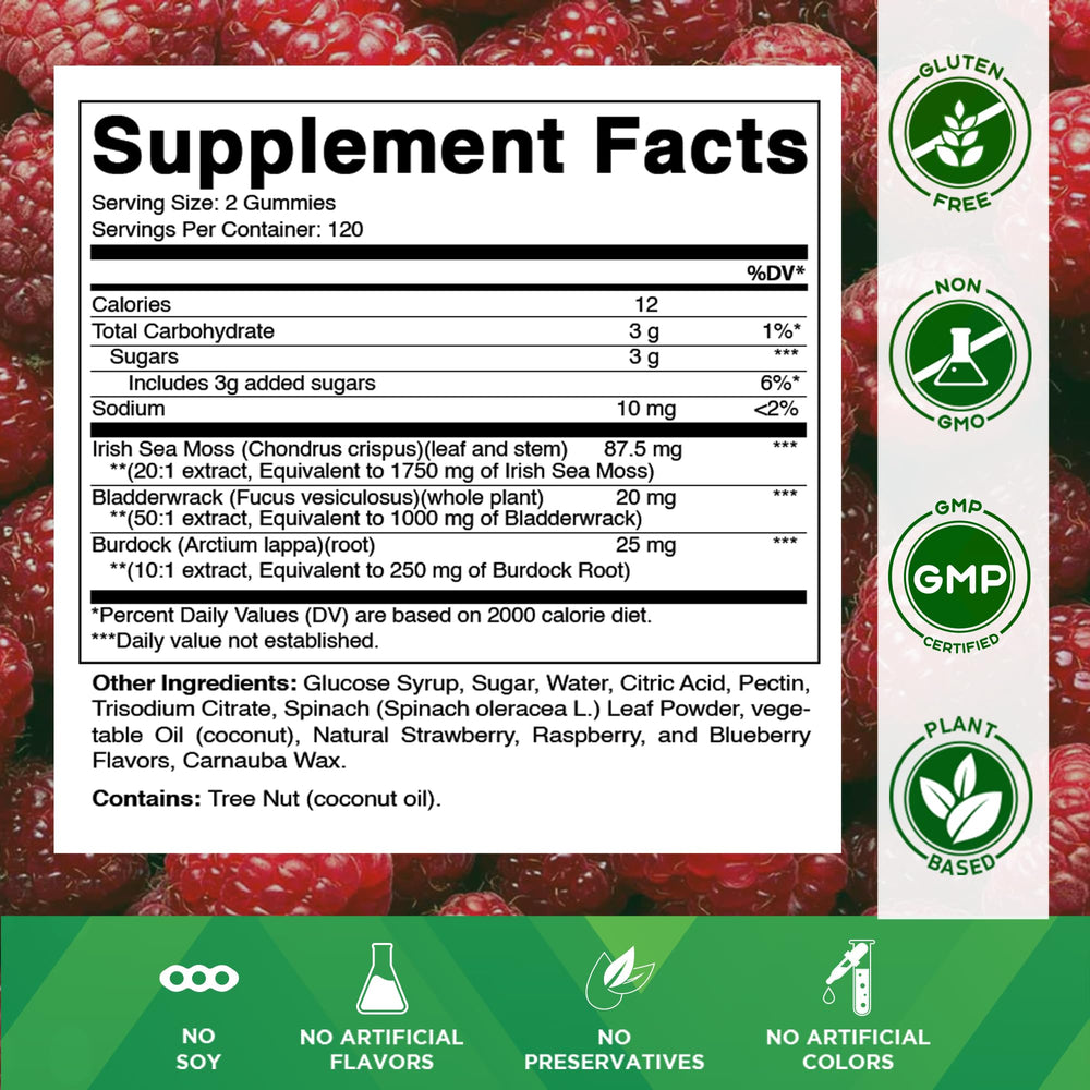 Close-up of Vitamatic gummies showing natural raspberry taste.