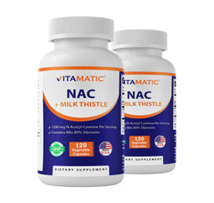 Vitamatic NAC bottle and capsules for daily antioxidant support