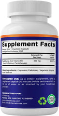 Vitamatic Pantothenic Acid bottle with label and capsules promotes everyday health habits.
