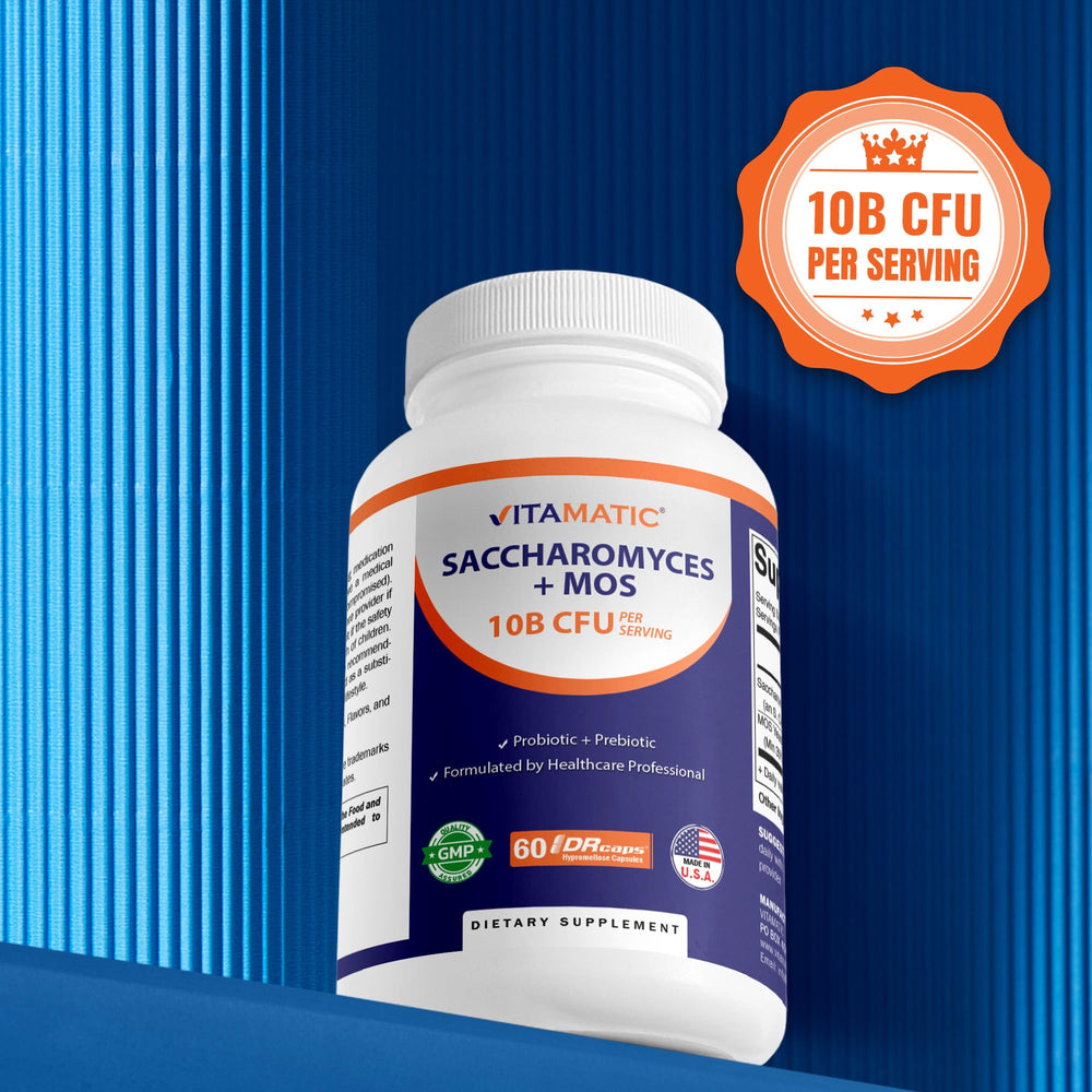 MOS Yeast Fraction detail on Vitamatic probiotic label