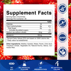 Vitamatic melatonin gummies in a jar, vegan-friendly sleep support