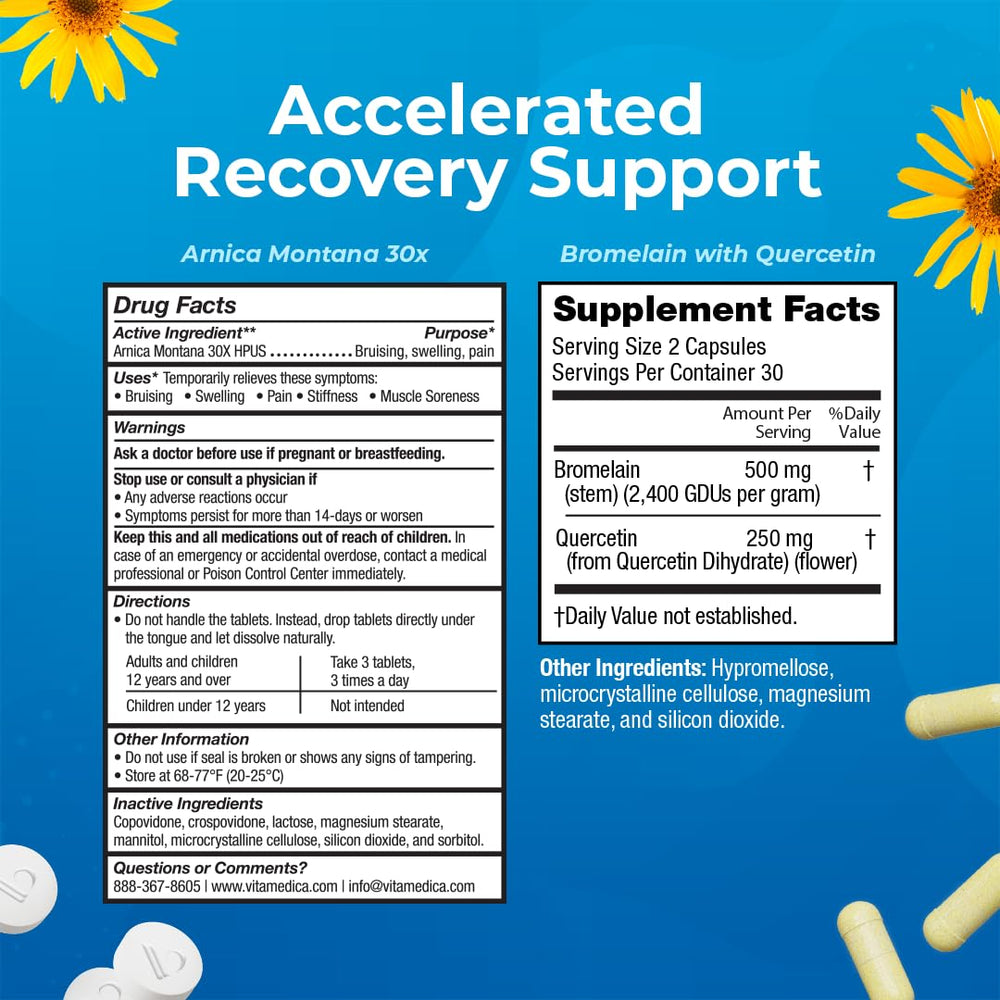 VitaMedica Bromelain 500 mg capsules with standardized 2400 GDU