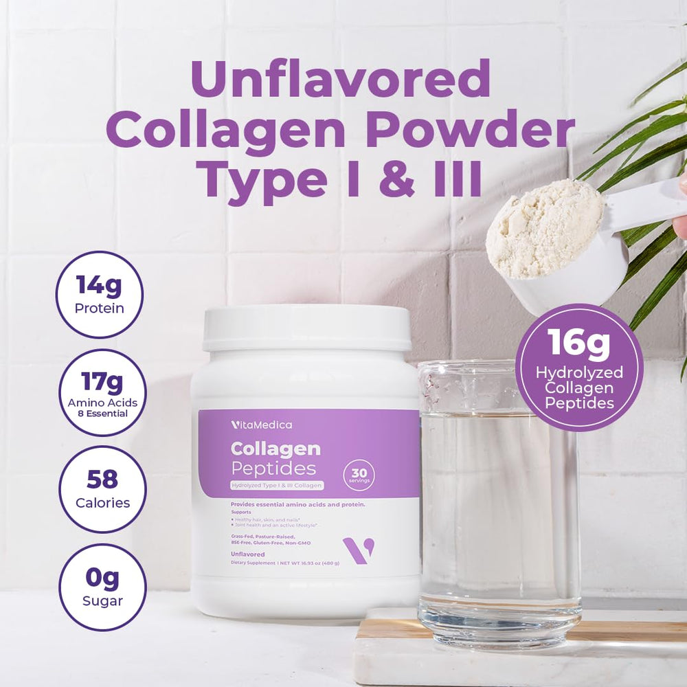 Collagen Peptides in water ready to drink for quick protein