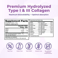 VitaMedica Collagen Peptides in smoothie glass, unflavored and versatile.
