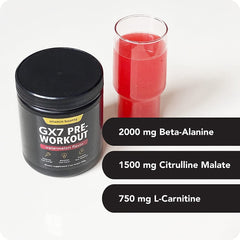 Vitamin Bounty GX7 Label Close-Up shows zero grams net carbs and caffeine content.