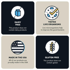 Vitamin Bounty Pro-100 packaging box communicates gut and immune benefits.