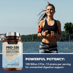 Vitamin Bounty Pro-100 bottle being poured for easy daily use.
