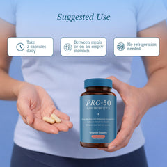 Two-pack packaging of Vitamin Bounty Pro-50 for ongoing gut support