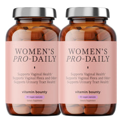 Vitamin Bounty Women's Pro-Daily Probiotic bottle front with 60 capsules for daily wellness.