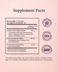 Ingredient blend of Vitamin Bounty Women's Pro-Daily Probiotic.