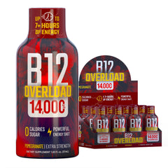 Vitamin Energy B12 Overload pomegranate bottle for steady on-the-go energy
