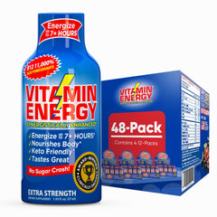 Vitamin Energy B12 shot acai-pomegranate bottle for on-the-go energy
