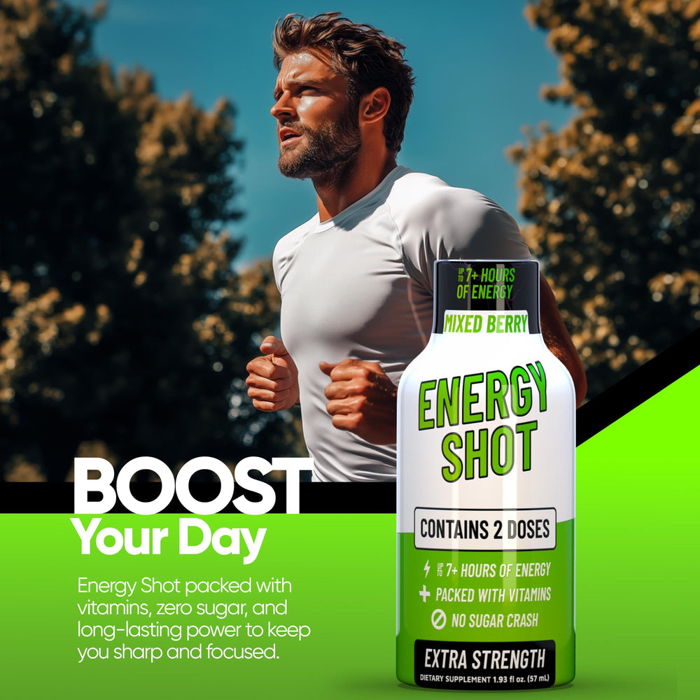 Vitamin Energy B12 shot being poured for half or full serving.