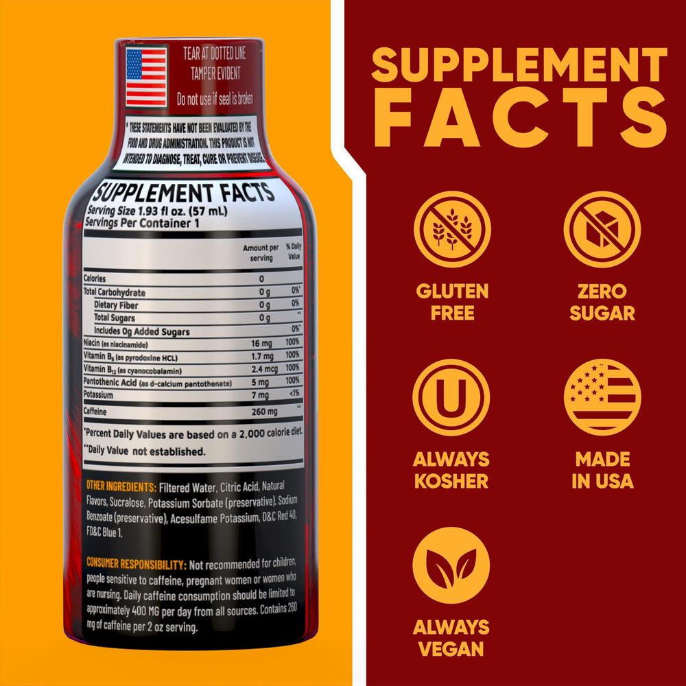 Vitamin Energy B12 Overload side view highlights portability for on-the-go energy.