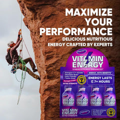Vitamin Energy Focus+ Berry Shot action after gym or desk session.