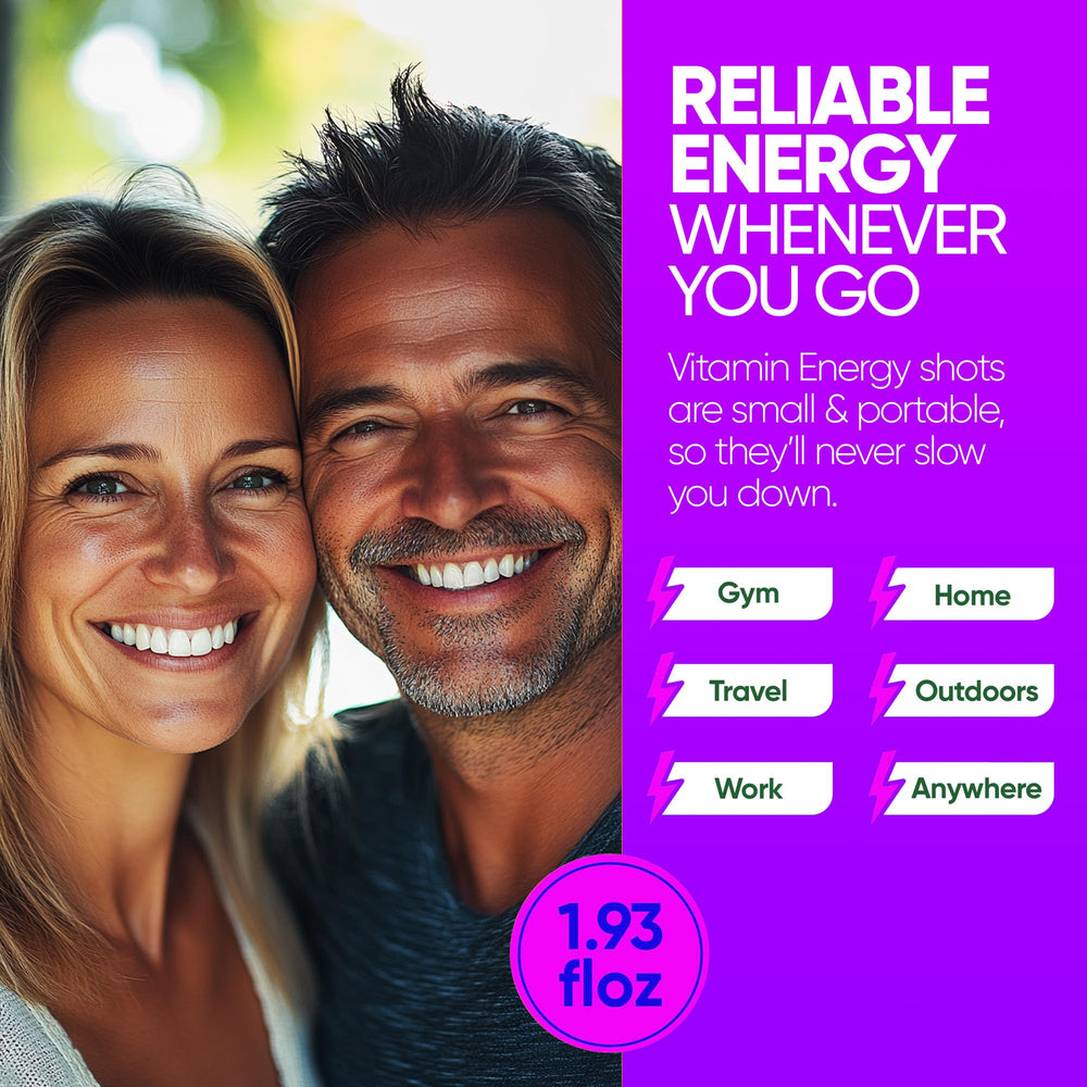 Vitamin Energy Focus+ Berry packaging box emphasizing vegan and gluten-free features