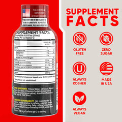 Vitamin Energy Fruit Punch energy shot being poured for on-the-go energy.