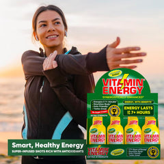Vitamin Energy travel-friendly packaging highlights portable shots for busy days