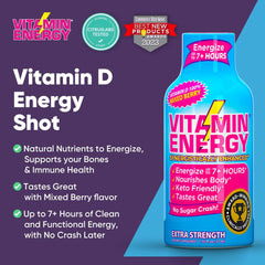 Vitamin Energy vegan kosher gluten-free badge on packaging