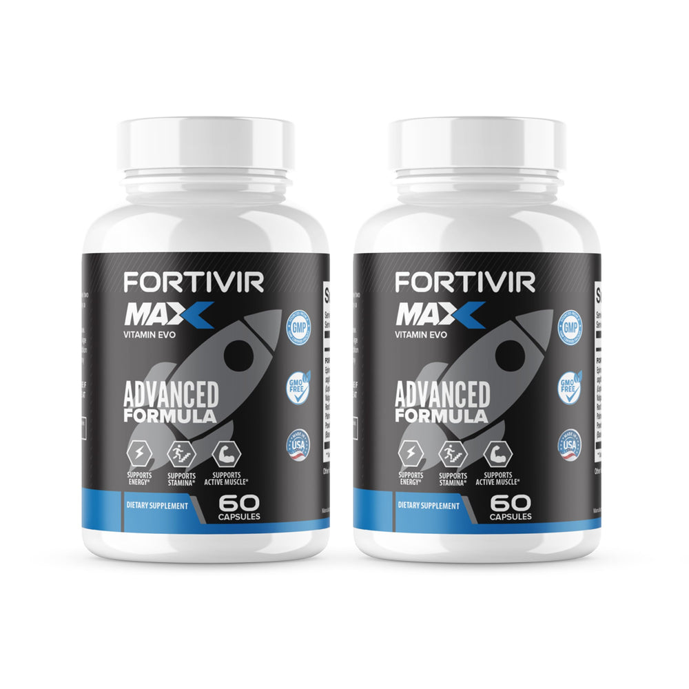 Vitamin Evo Fortivir Max bottle for easy daily use and routine supplementation.