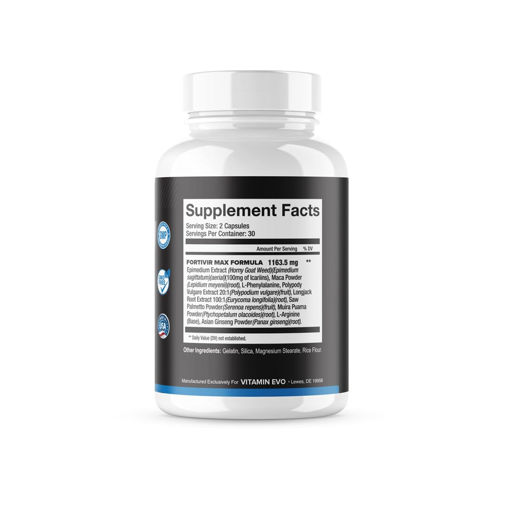 Fortivir Max capsules shown for easy dosing and on-the-go wellness.