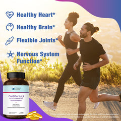Vitamin World Triple Omega 3-6-9 packaging on shelf in a wellness store