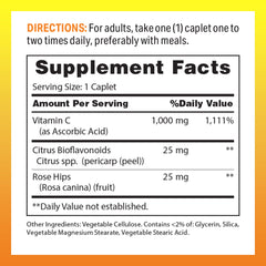 Vitamin World Vitamin C 1000 mg timed-release caplets for steady daily immune support