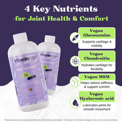 Vitaminally Joint Nourish sugar-free label emphasizing clean ingredients.