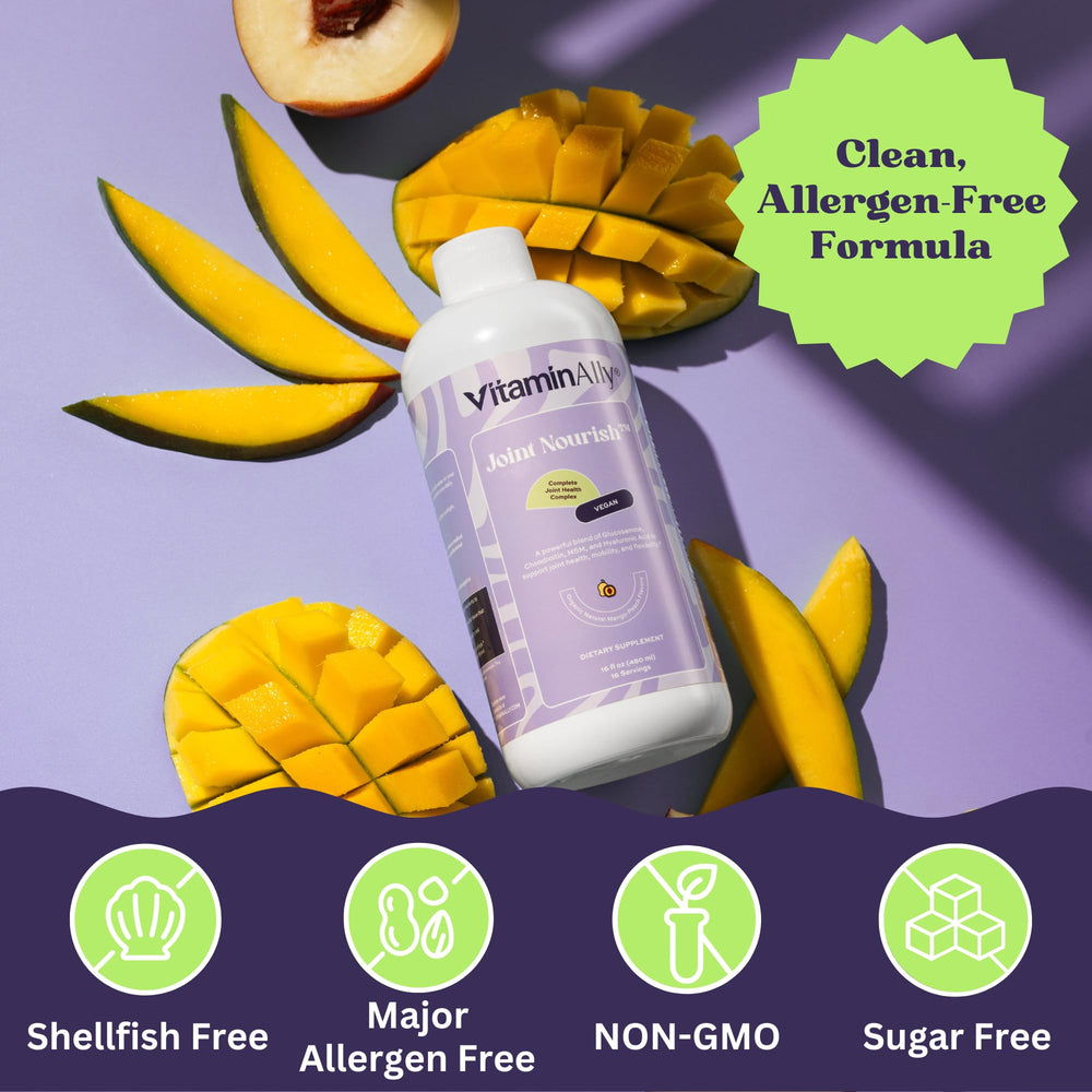 Vitaminally Joint Nourish MSM liquid image showcasing joint nutrient blend.