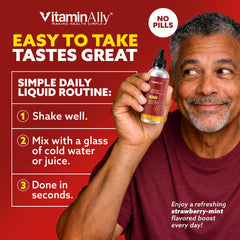 Vitaminally liposomal men 50+ daily dose in a glass of water