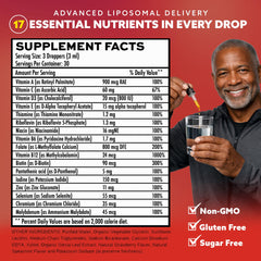 Vitaminally liposomal men 50+ label detail and ingredients
