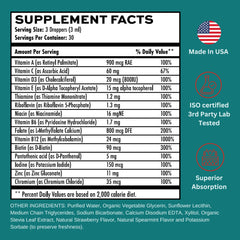 Vitaminally liposomal women's liquid multivitamin with vitamins A, C and E for skin and hair