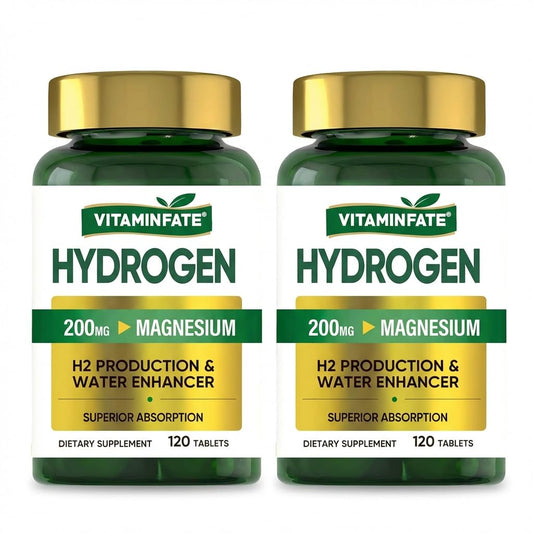 VITAMINFATE hydrogen tablets bottle for easy daily hydration on the go.
